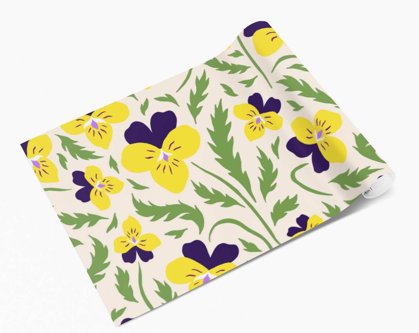 Violet & Yellow Pansy Flowers Vinyl Furniture Wrap