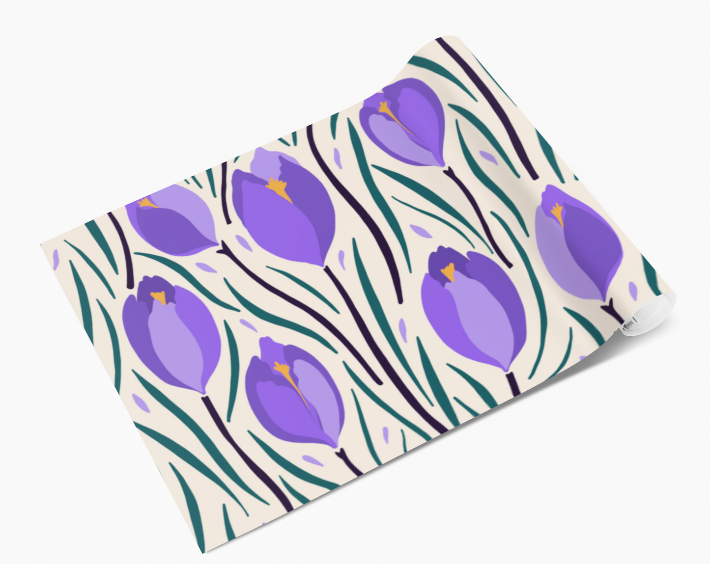 Purple Tulip Flowers Self Adhesive Vinyl
