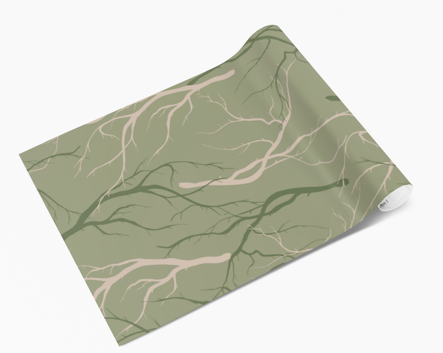 Sage Green Branches Self Adhesive Vinyl