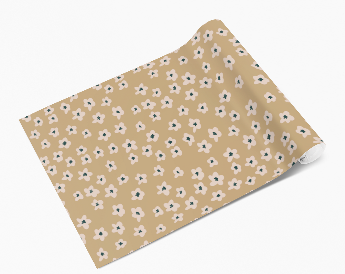 Beige Ditsy Daisies Vinyl Furniture Sticker