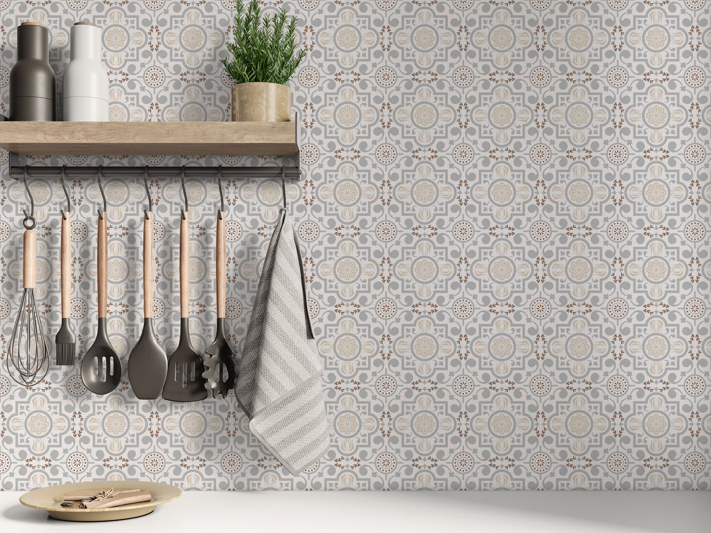 Fancy Square Floor & Wall Tile Stickers