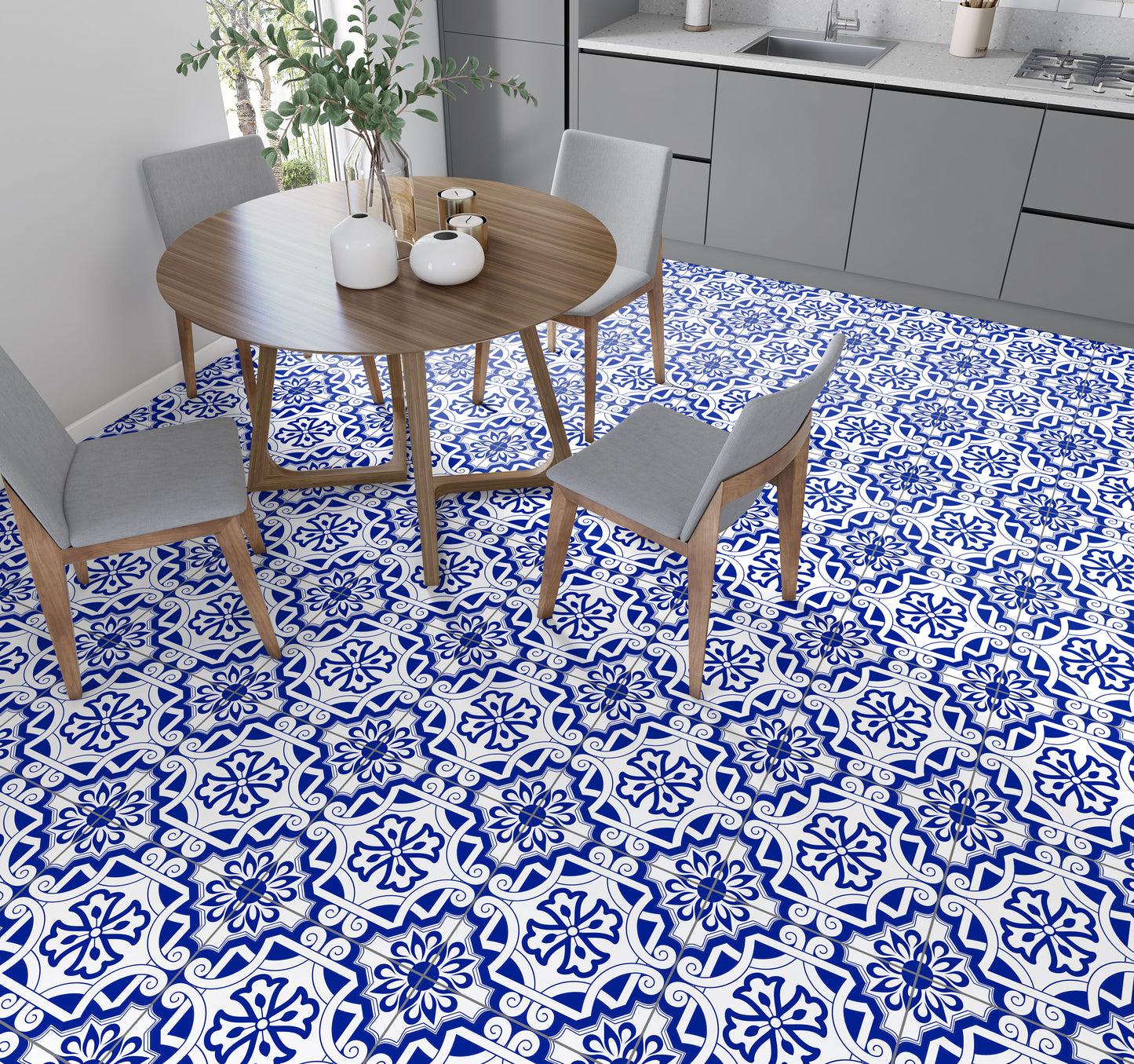 Cornflower Blue Peel & Stick Tile Stickers