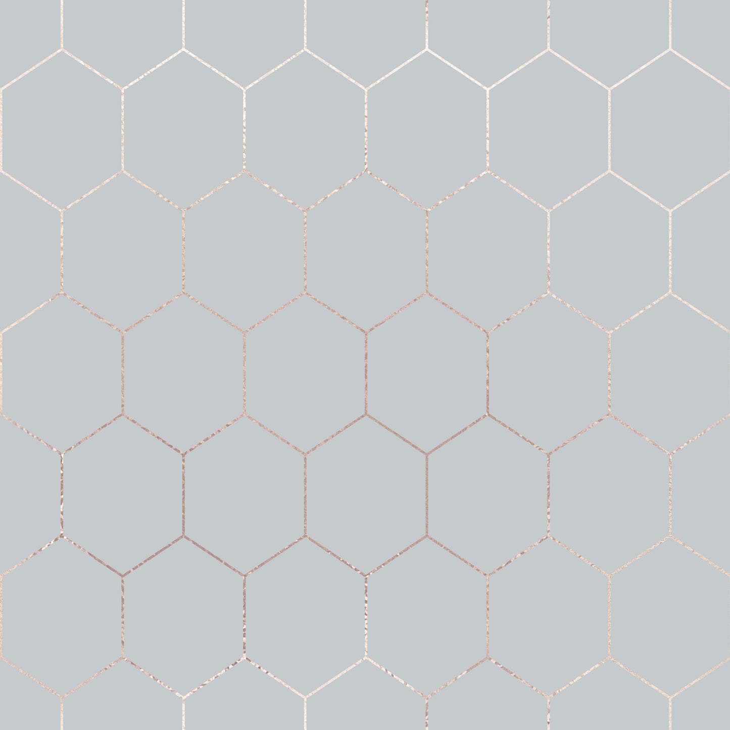 Grey & Rose Gold Hexagons Self Adhesive Vinyl