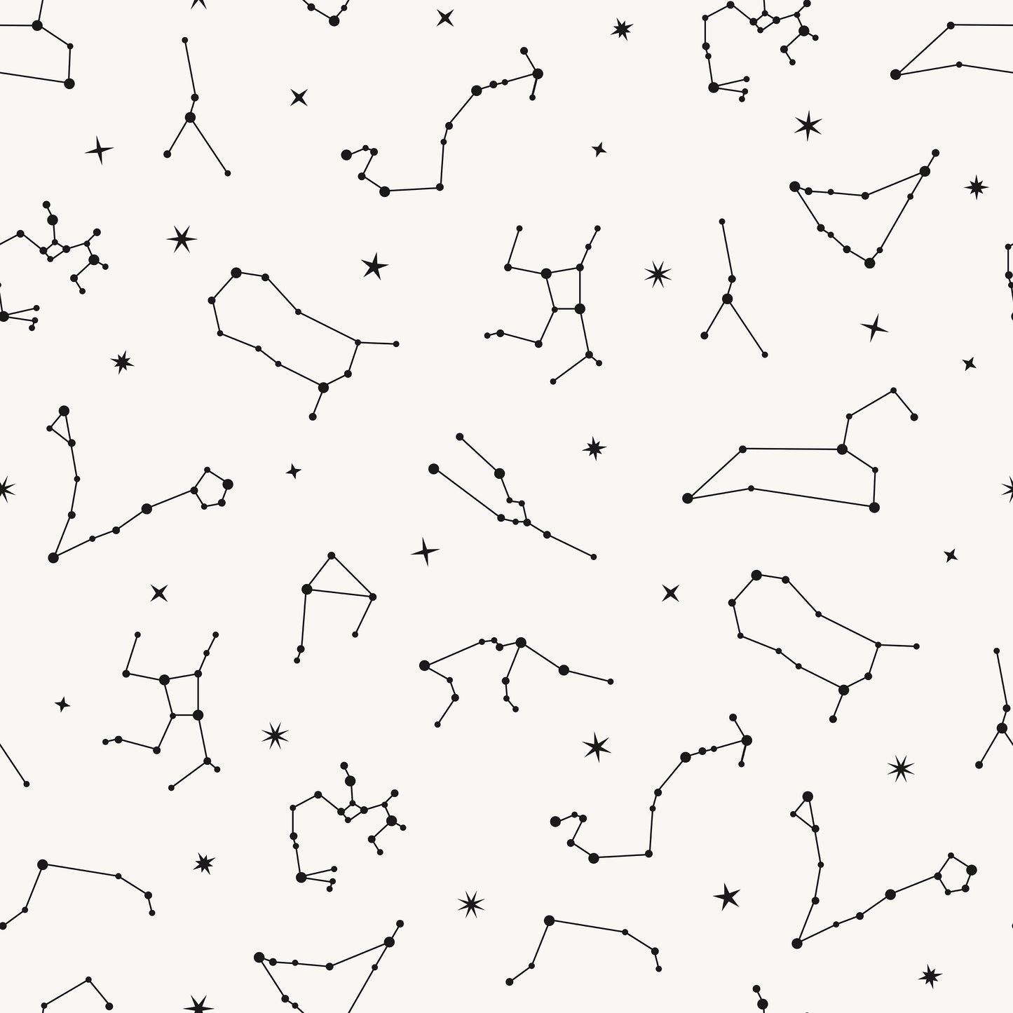 White Constellations Stars Astrology Vinyl Furniture Sticker