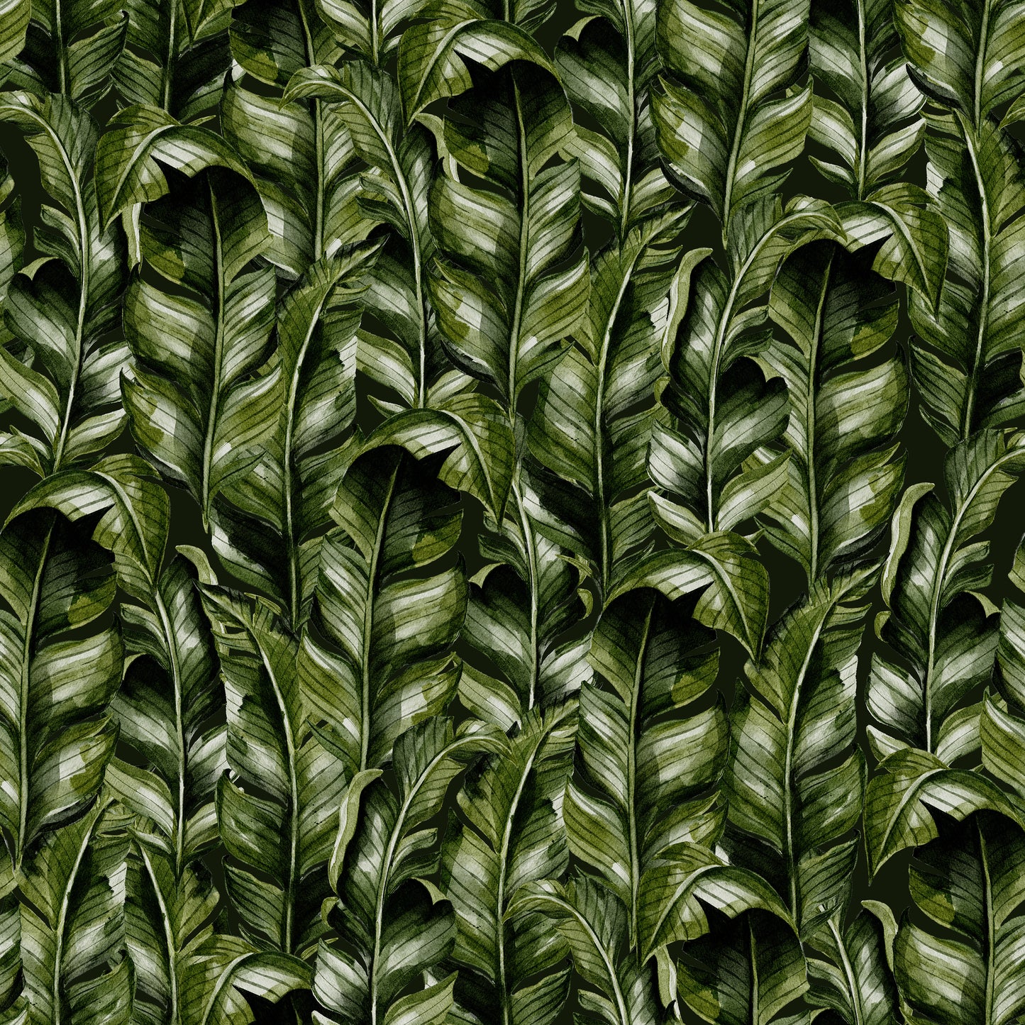Tropical Green Banana Leaves Self Adhesive Vinyl