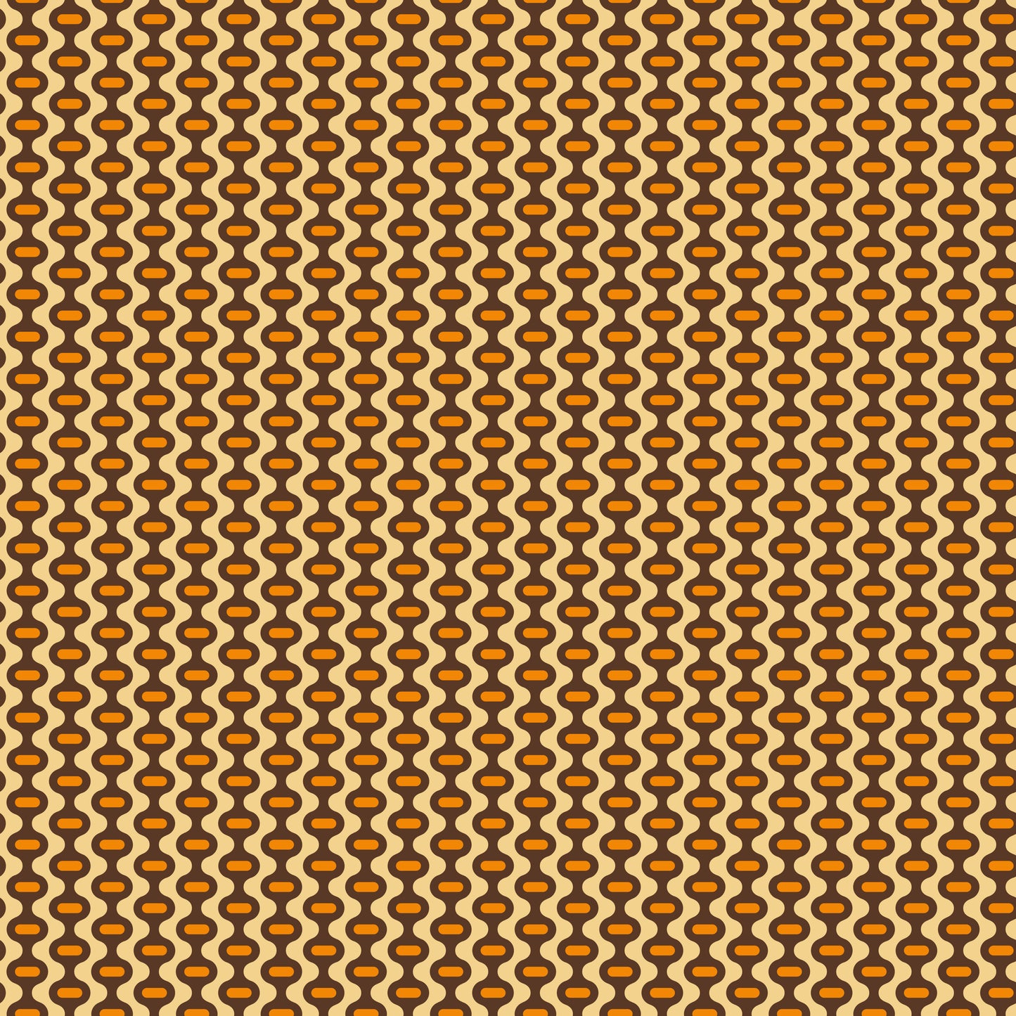 Brown Beige Bobble String Retro Print Self Adhesive Vinyl
