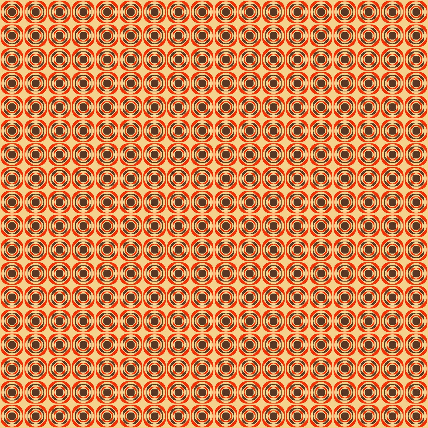 Retro Burnt Orange Circles Vinyl Furniture Wrap