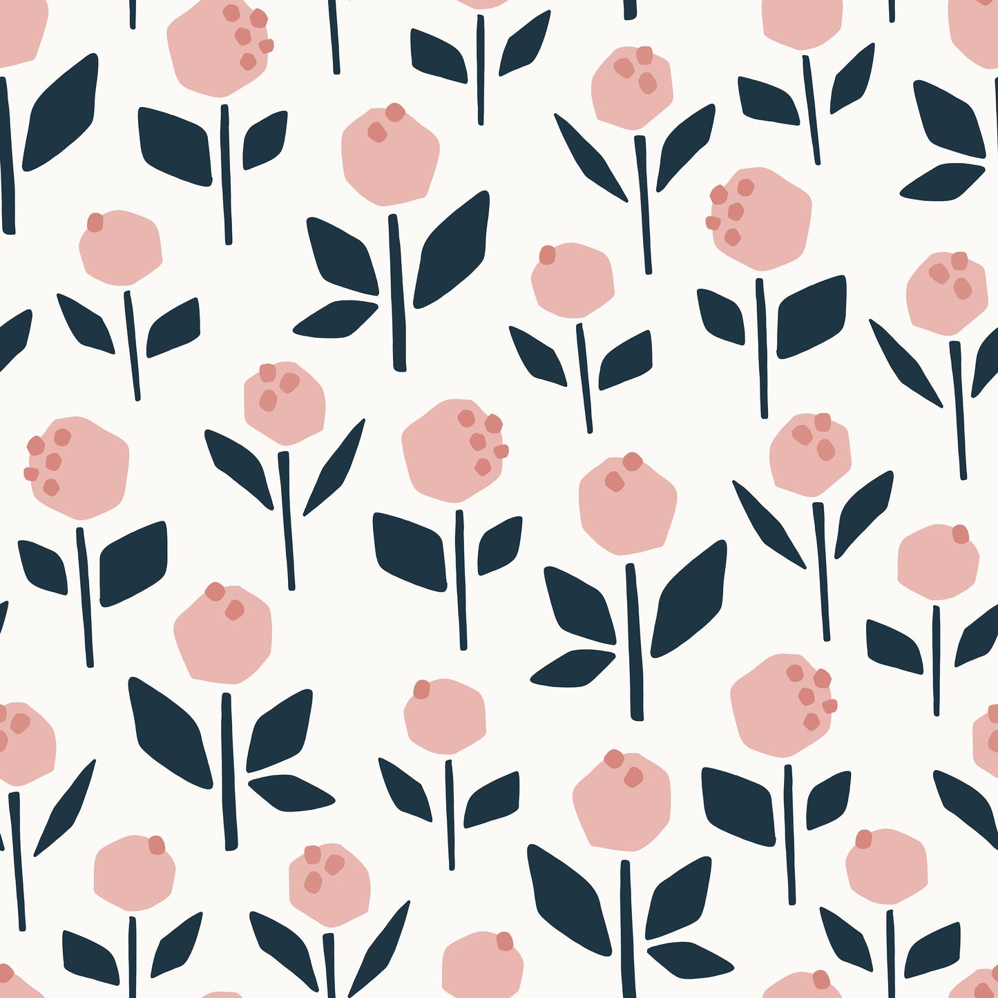Flower Tulip Pattern Self Adhesive Vinyl