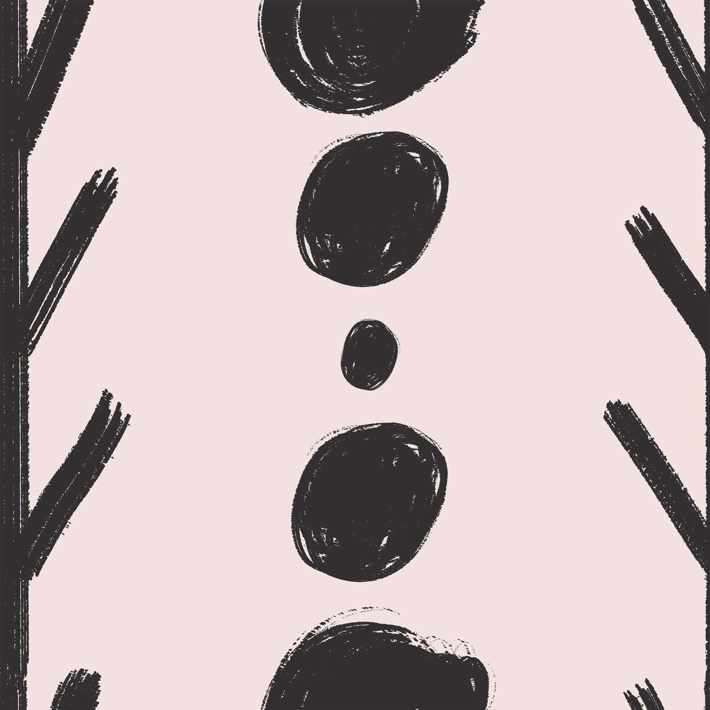 Dusky Pink & Black Spots/Arrows Self Adhesive Vinyl