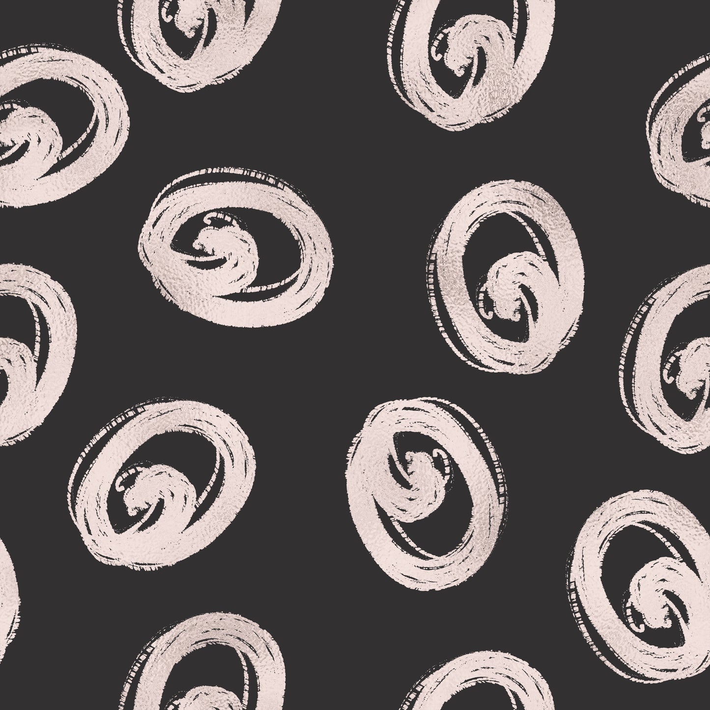 Black & Cream Doodle Swirl Circles Self Adhesive Vinyl