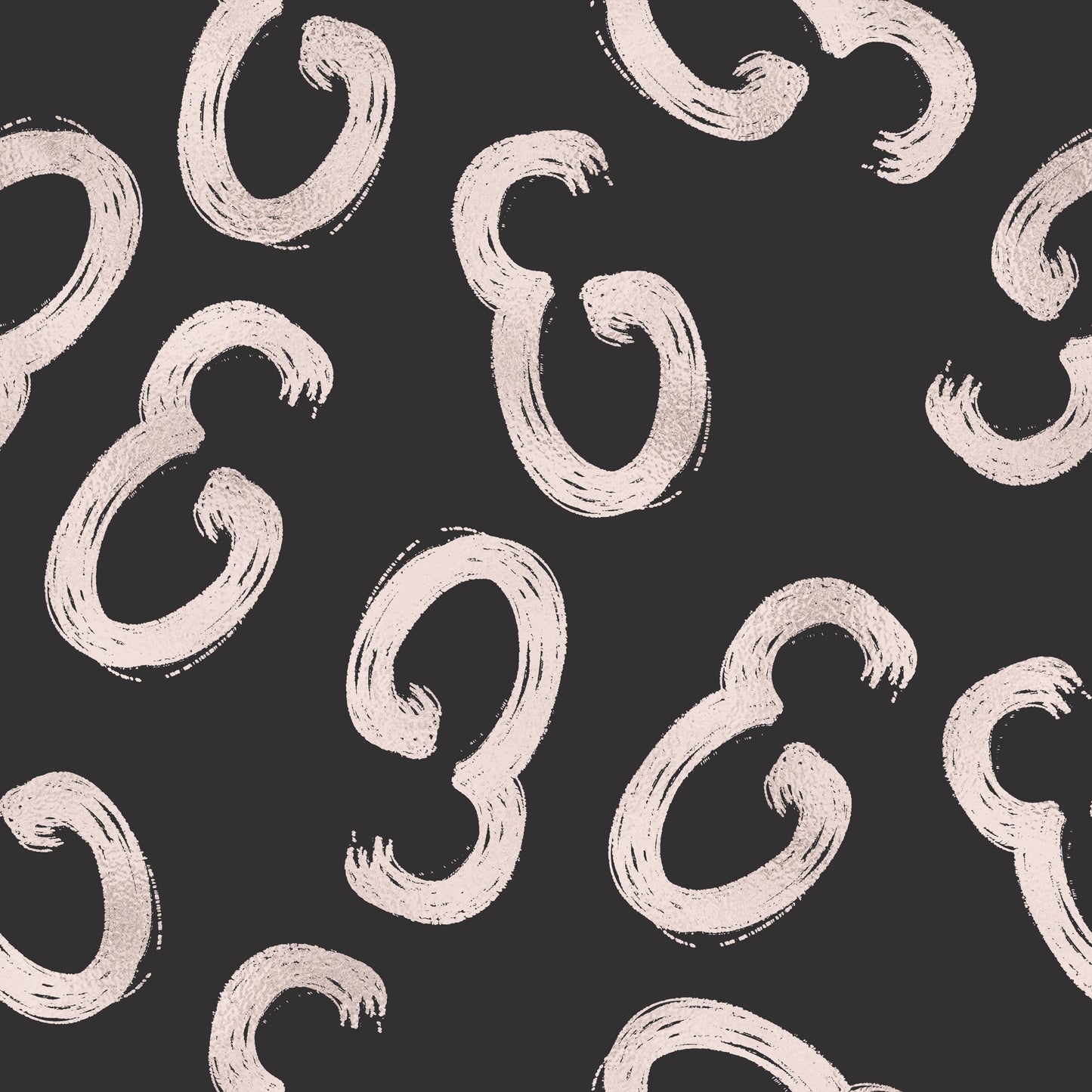 Black & Cream Doodle Ampersand Symbol Self Adhesive Vinyl