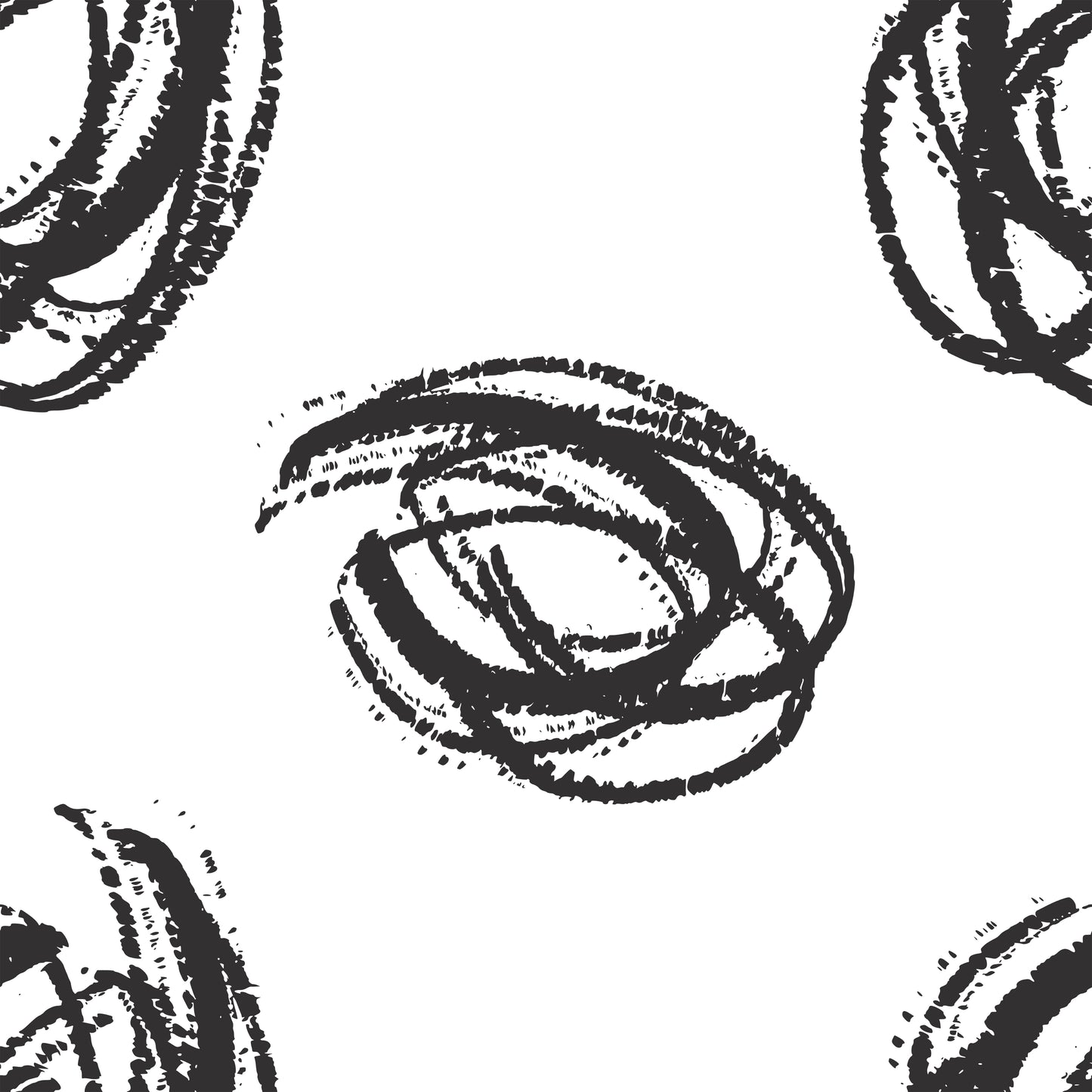 Black & White Scribble Circles Self Adhesive Vinyl