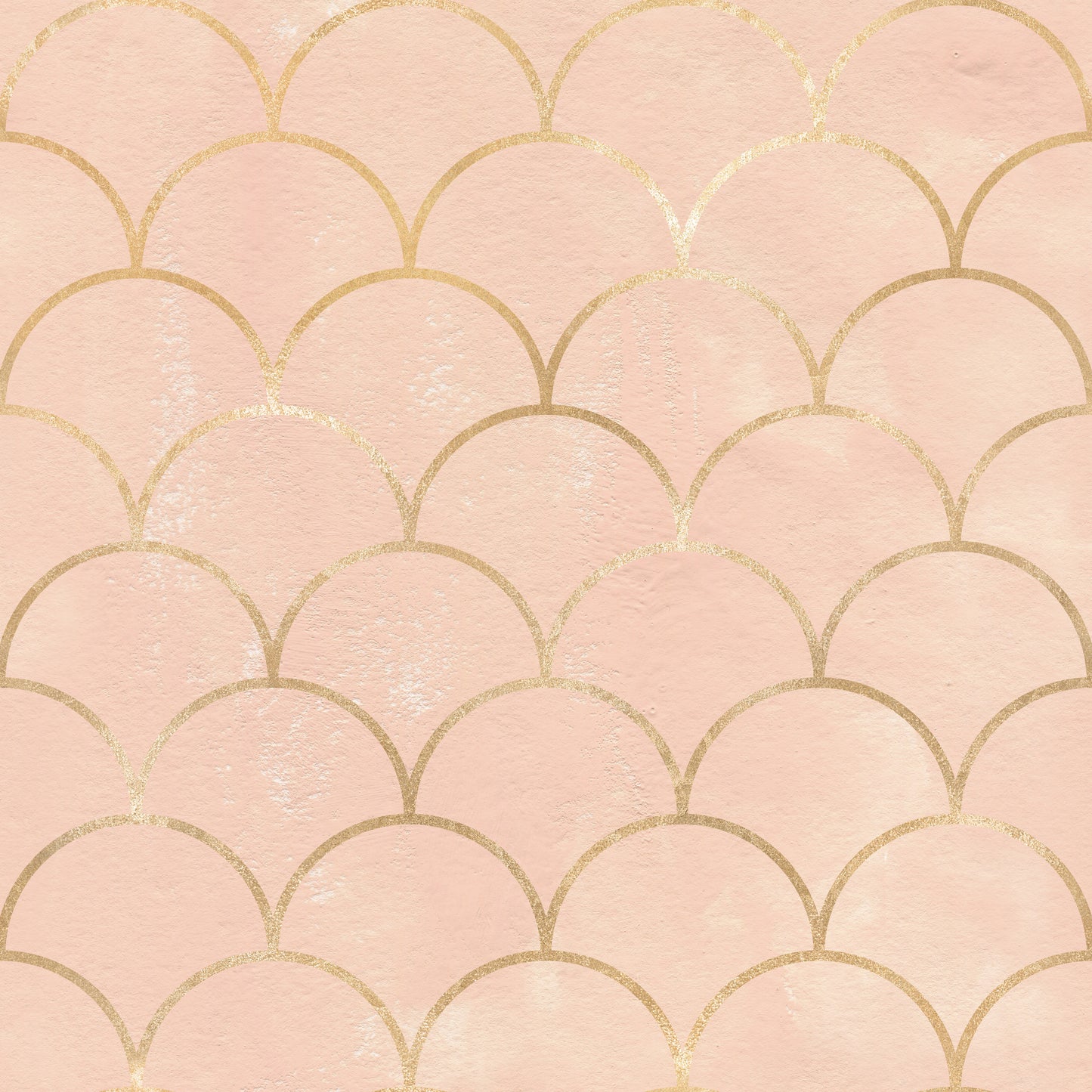 Peach Gold Art Deco Arches Self Adhesive Vinyl