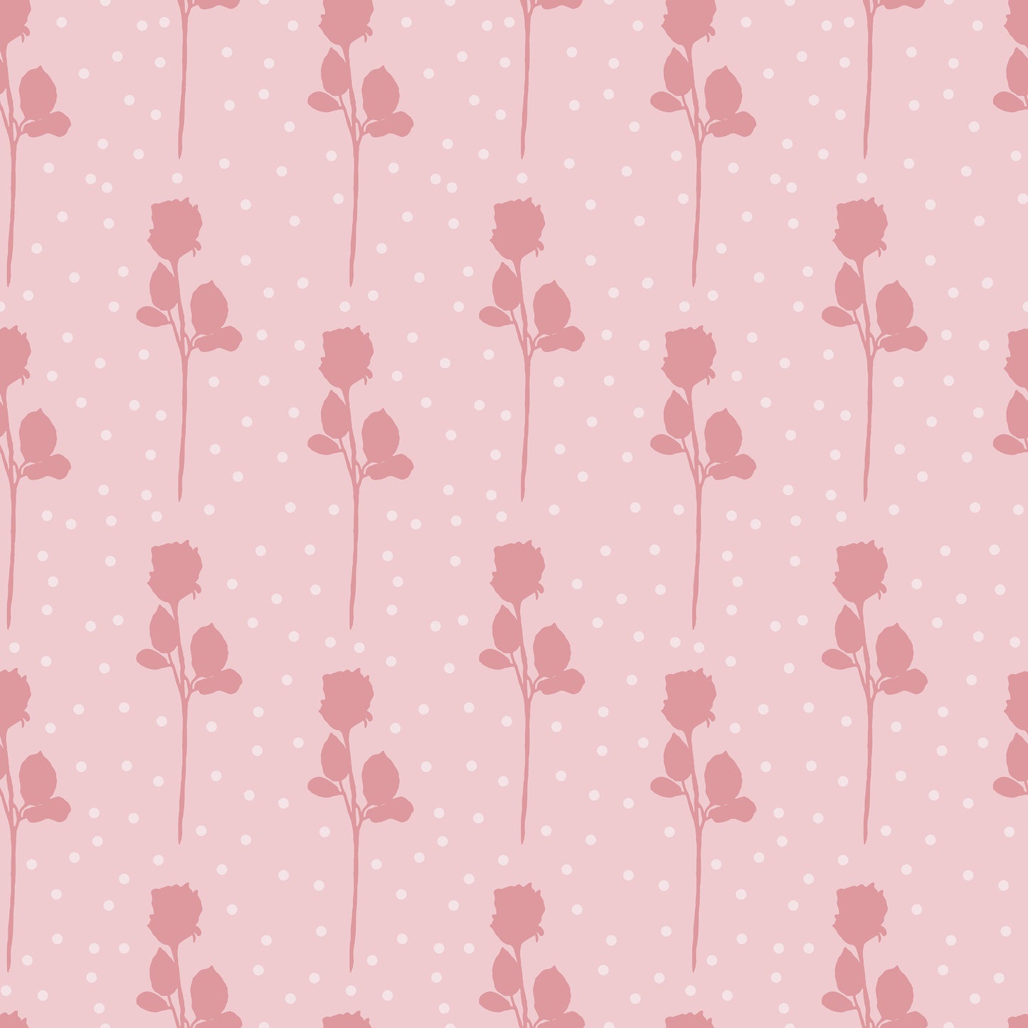 Pastel Pink Rose Buds Self Adhesive Vinyl