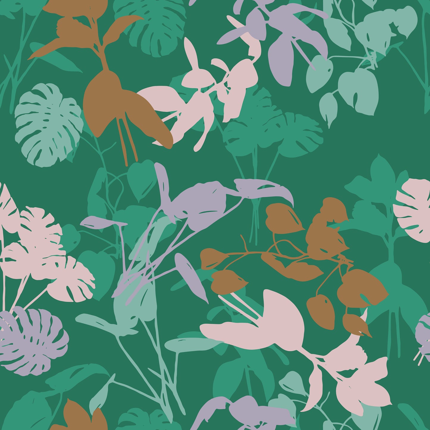 Green Forest Leaves Self Adhesive Vinyl