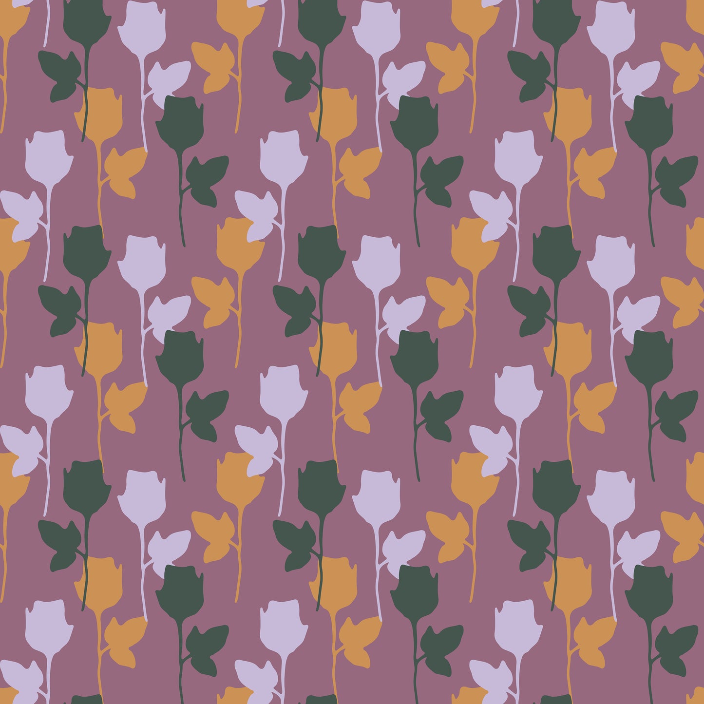 Purple Rose Buds Self Adhesive Vinyl