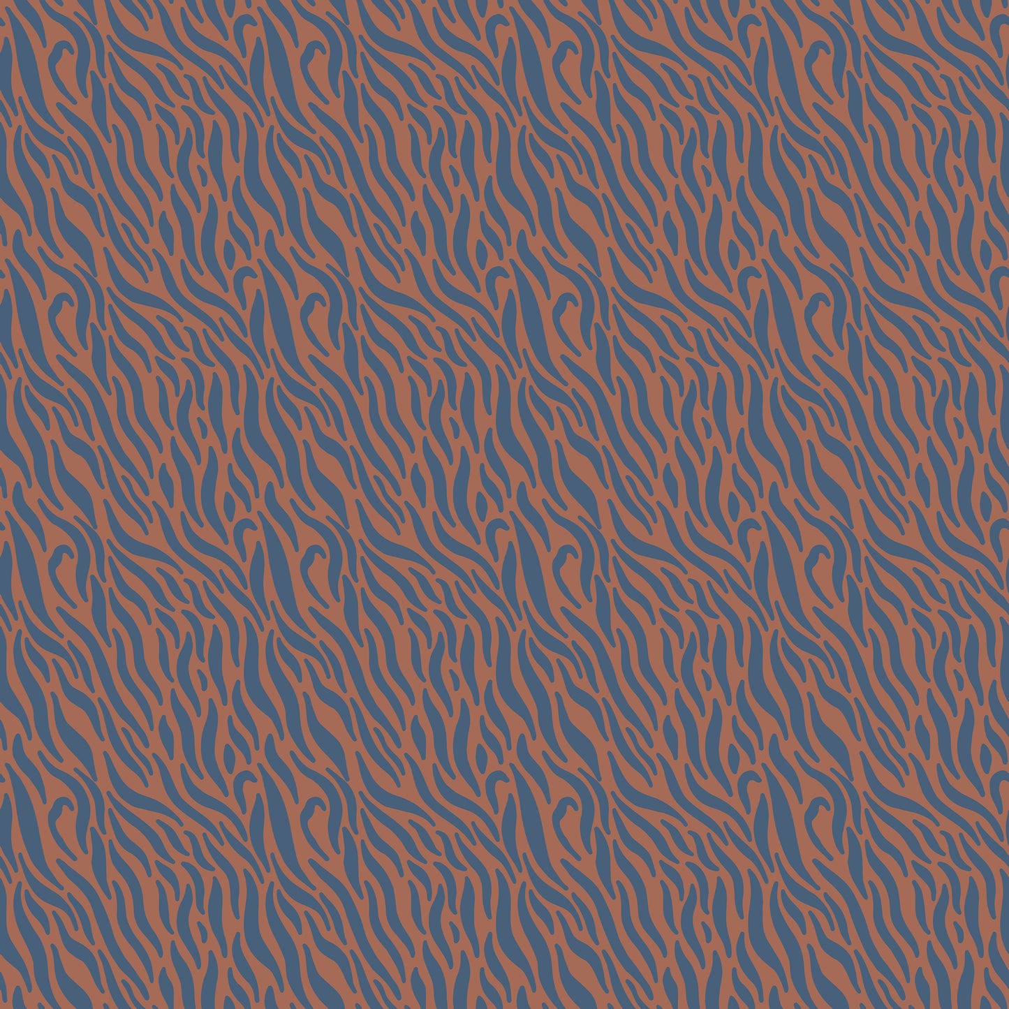 Blue & Brown Fine Tiger Print Vinyl Furniture Wrap