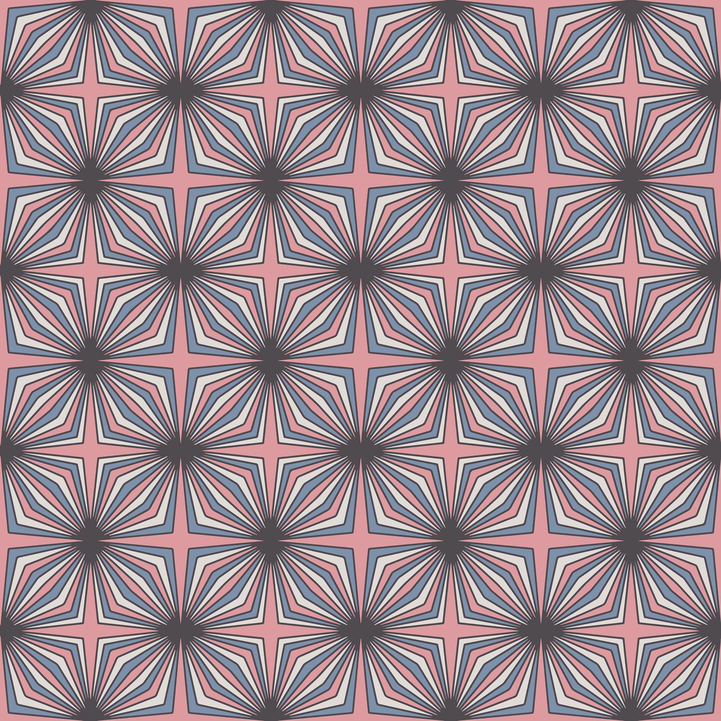 Pink/Blue Trippy Star Lines Self Adhesive Vinyl
