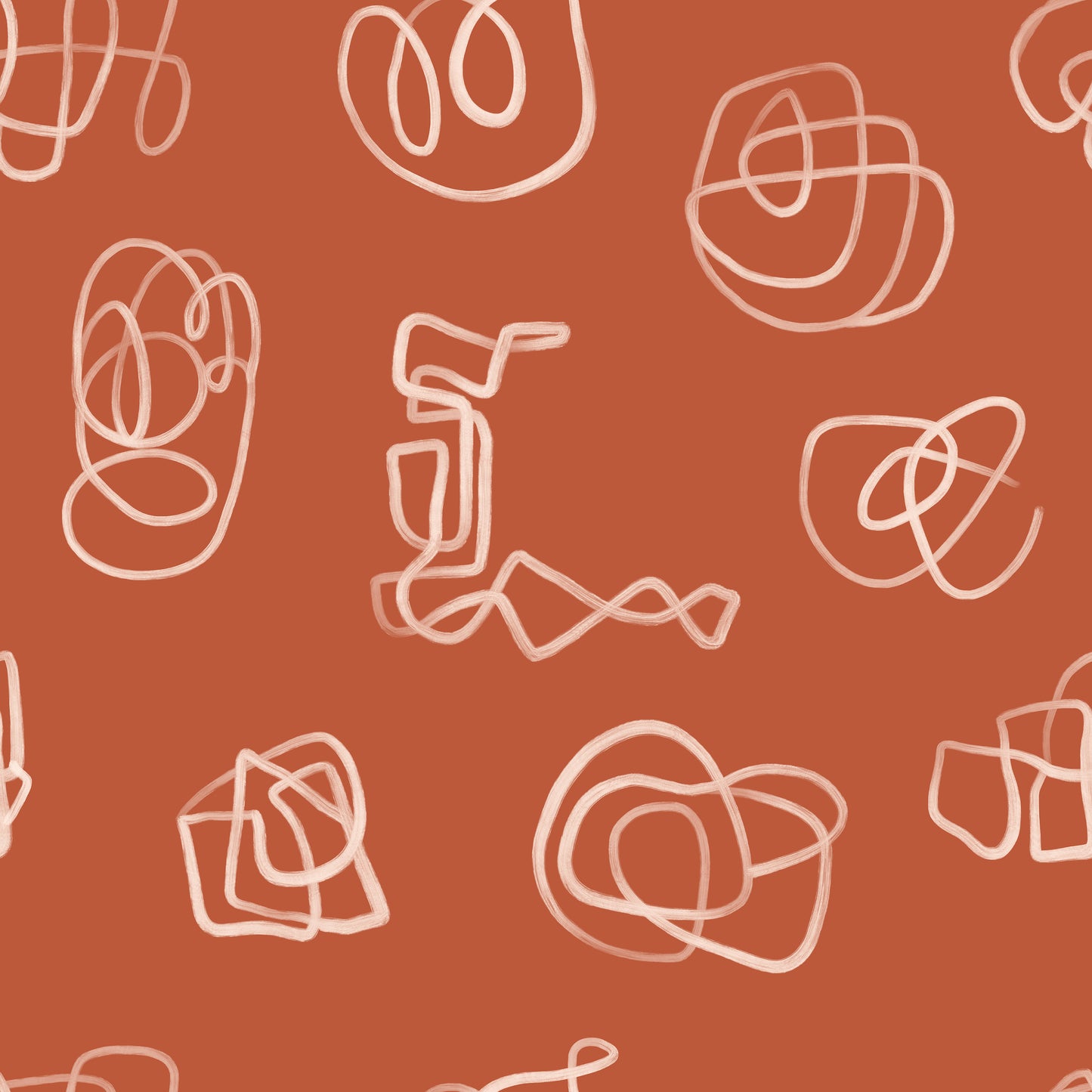 Brown Abstract Doodles Self Adhesive Wrap