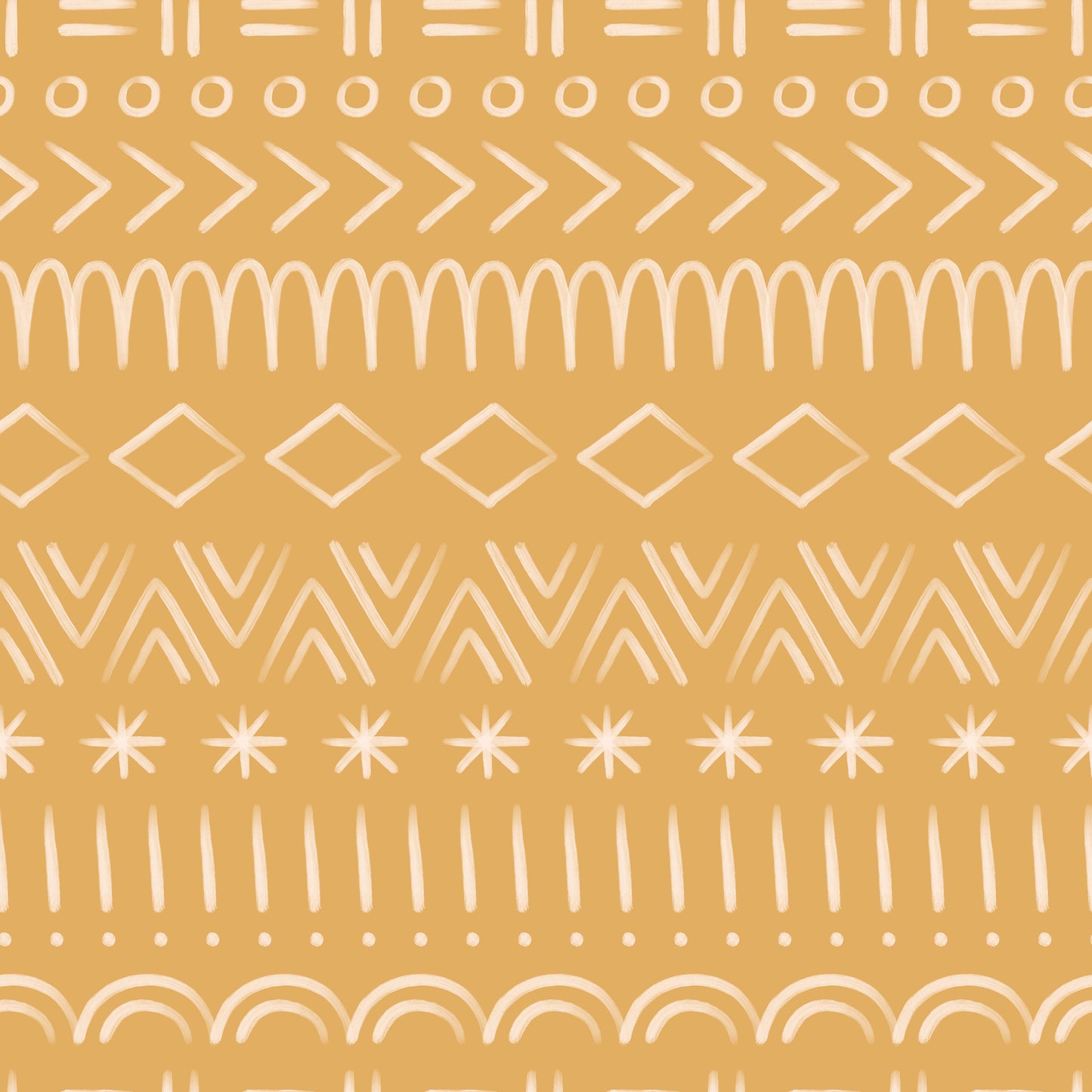 Pale Yellow Aztec Design Self Adhesive Vinyl