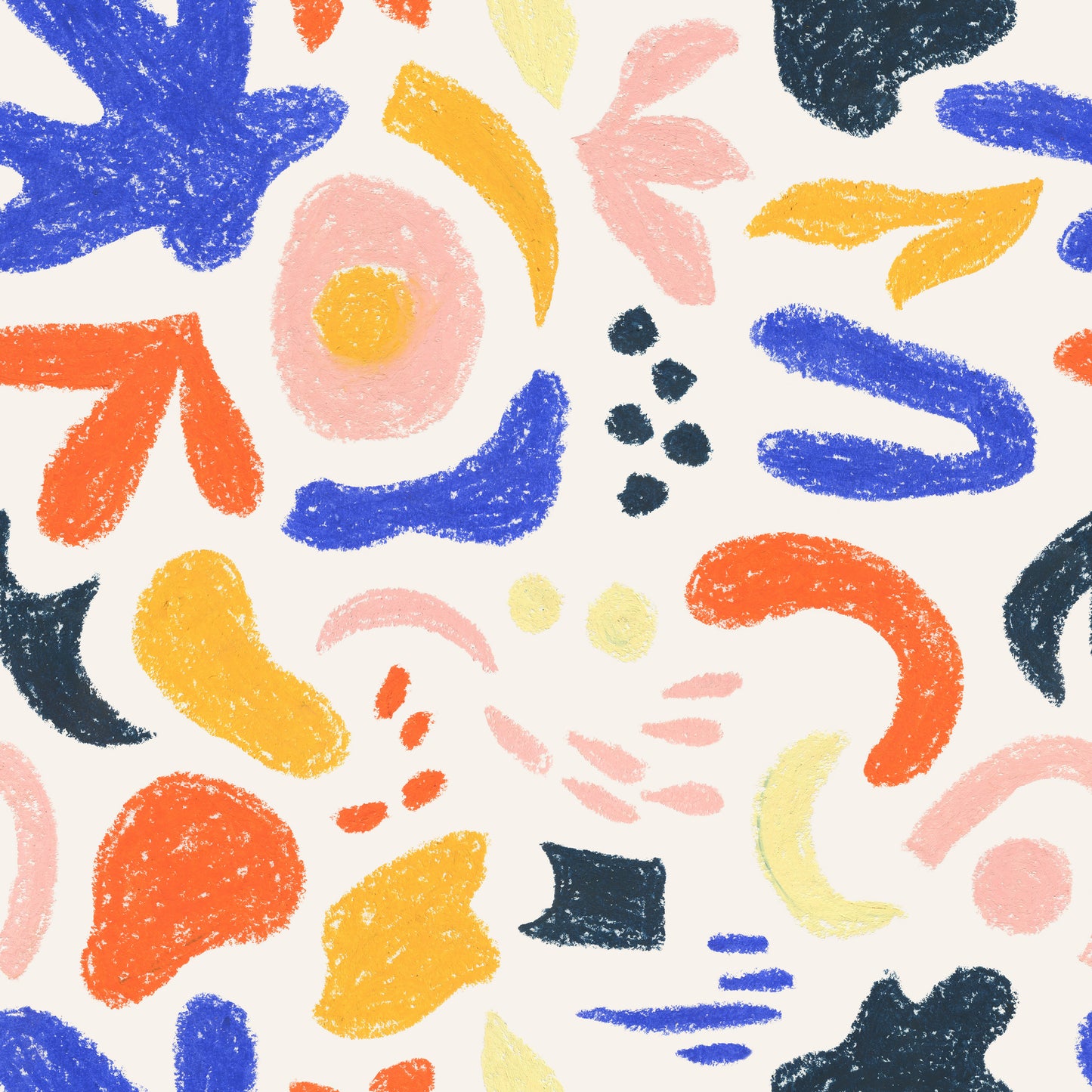 Hand Drawn Crayon Abstract Art Vinyl Furniture Sticker