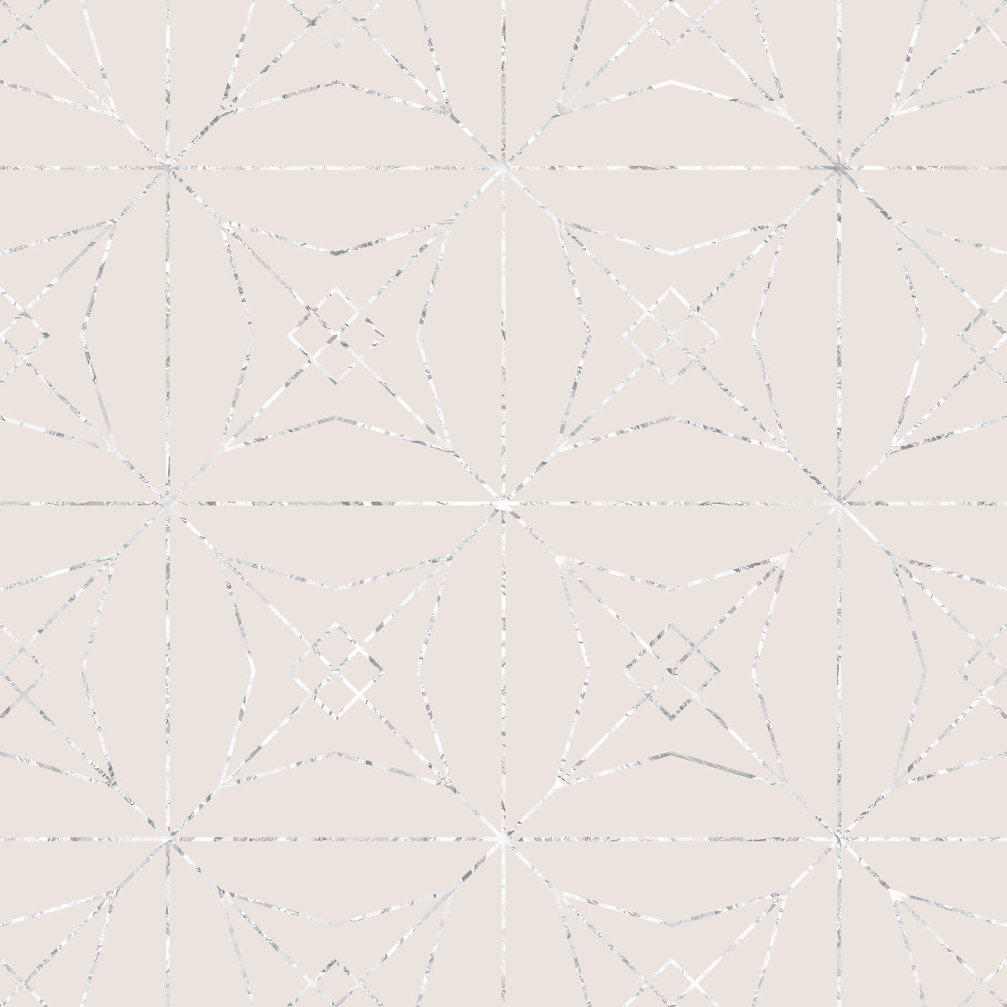 Cream Star Tile Pattern Vinyl Furniture Sticker