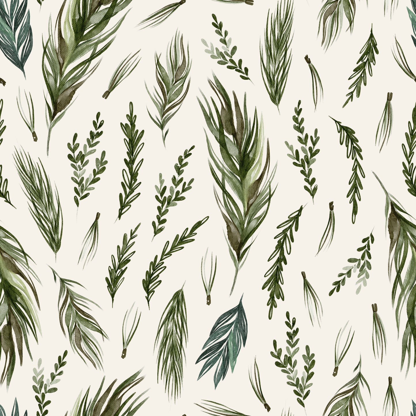 Light Fern Twigs Branch Sprigs Self Adhesive Vinyl