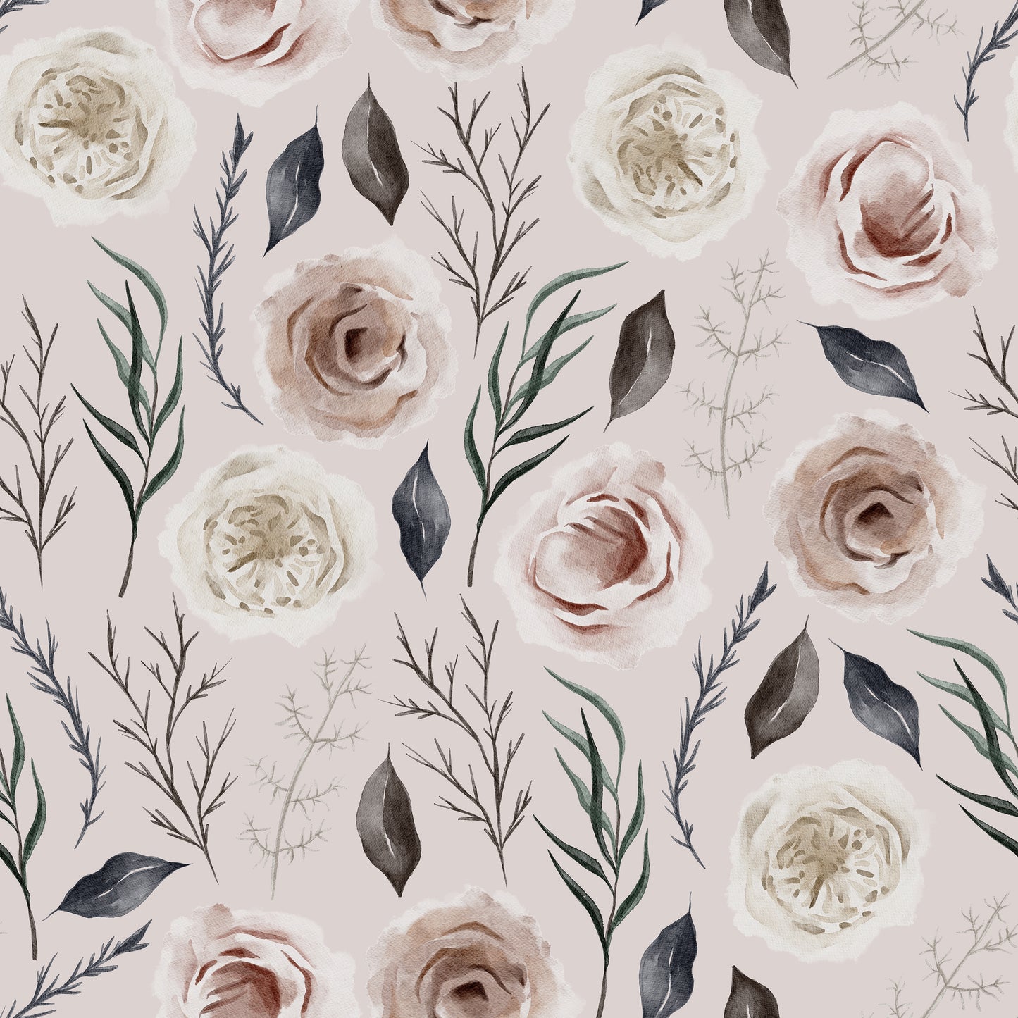 Cream Rose Blooms Vinyl Furniture Sticker