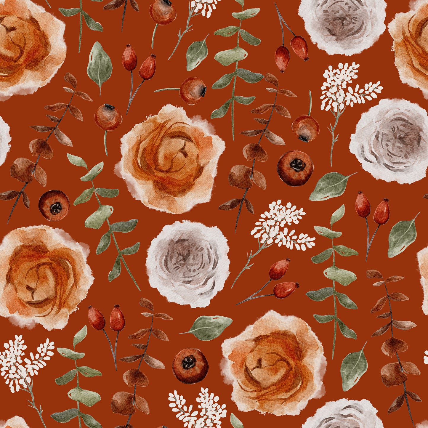 Orange Rose Poppy Seed Self Adhesive Vinyl