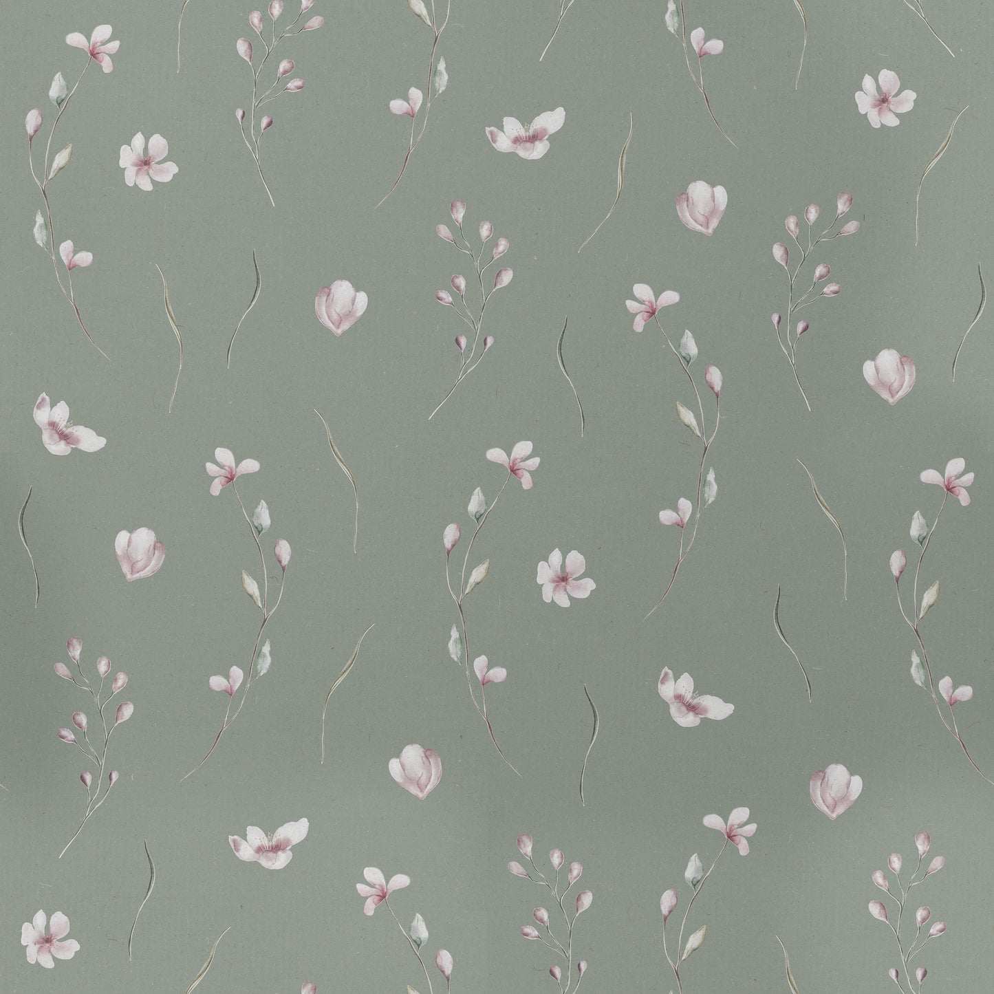 Pale Grey & Blush Sweet Pea Self Adhesive Vinyl