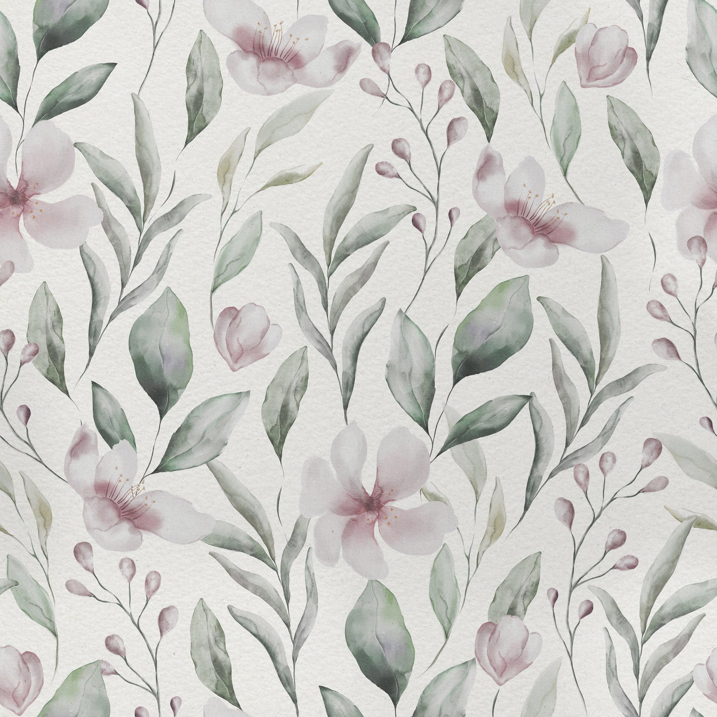 Blush Pink Petal & Myrtle Leaf Self Adhesive Vinyl