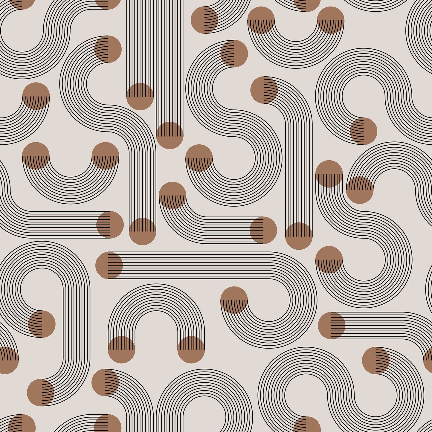 Wavy Maze Lines Self Adhesive Vinyl