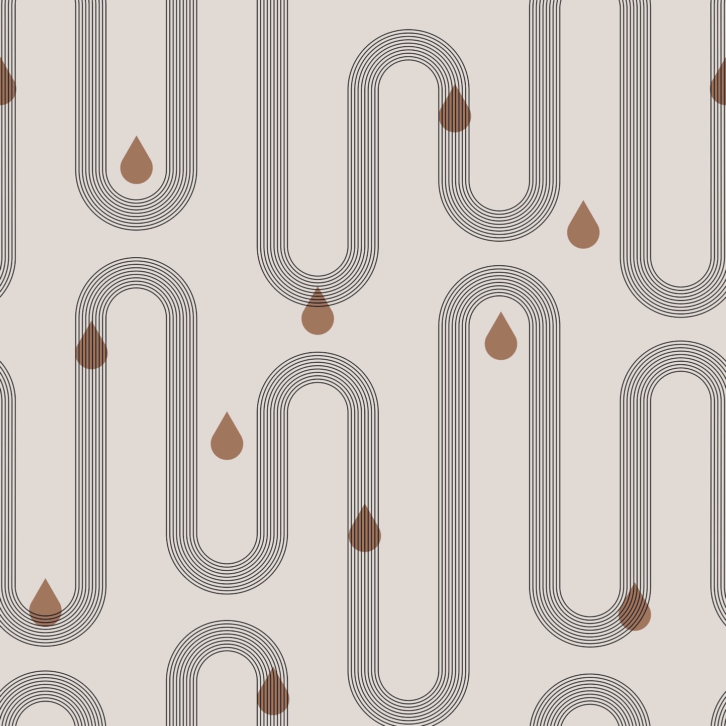 Wavy Zig Zag Teardrop Self Adhesive Vinyl