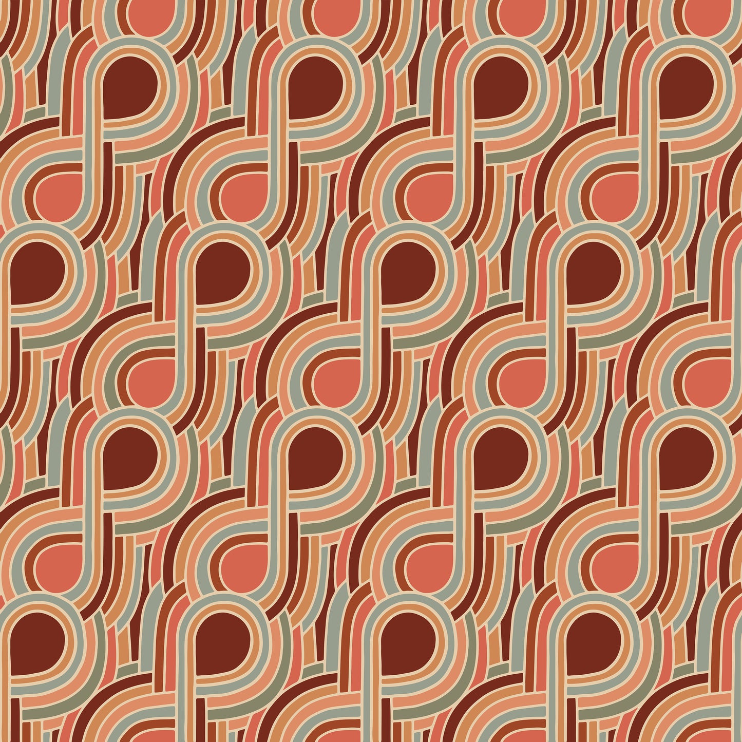 Brown Earthy Tone Infinity Design Self Adhesive Vinyl