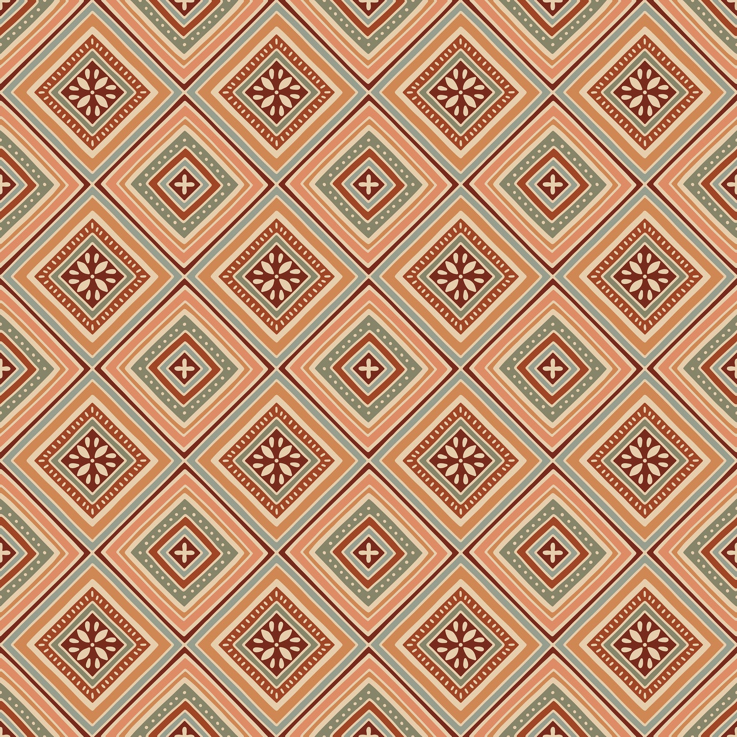 Earthy Tone Tile Pattern Self Adhesive Vinyl