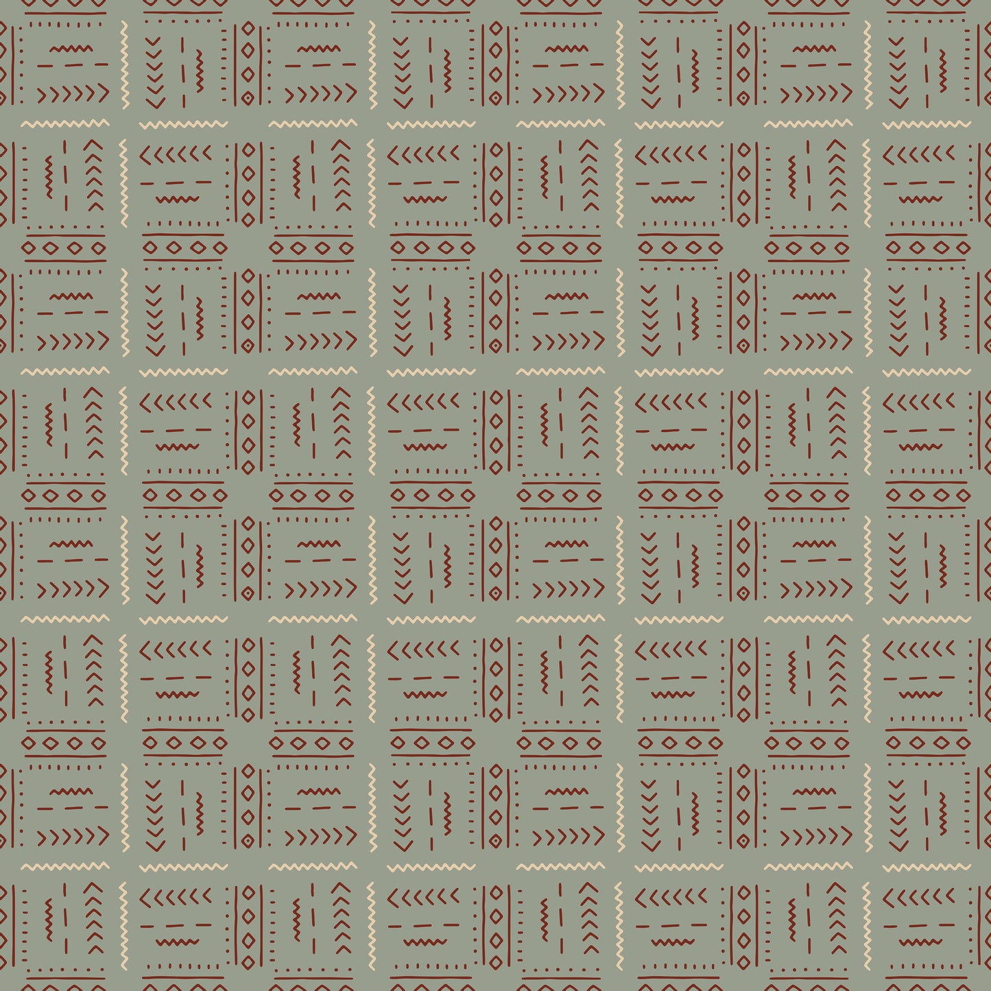 Khaki Aztec Print Vinyl furniture Sticker