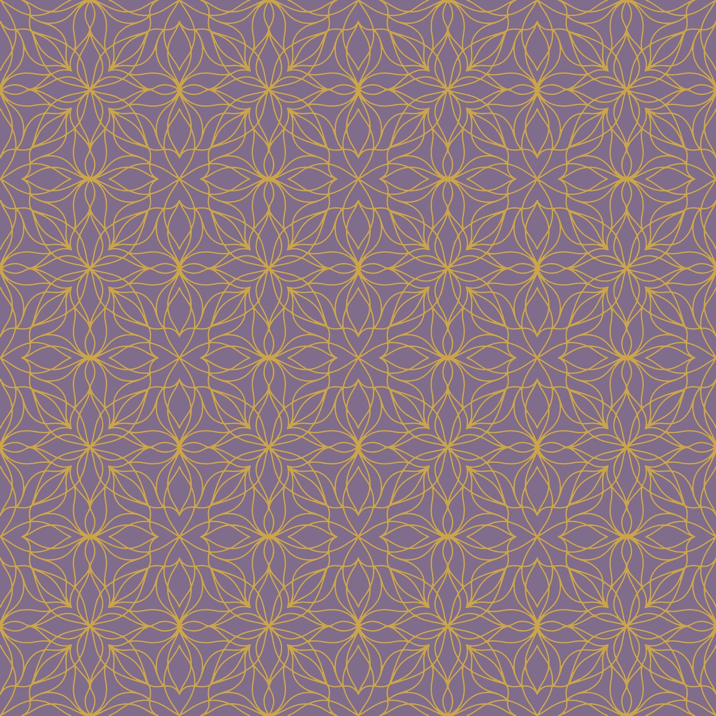 Grey Yellow Kaleidoscope Pattern Self Adhesive Vinyl