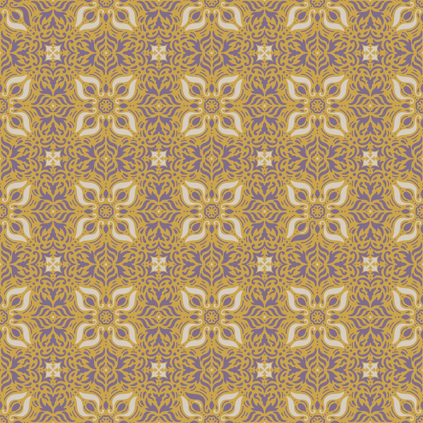 Mustard Yellow Petal Tile Design Vinyl Furniture Wrap