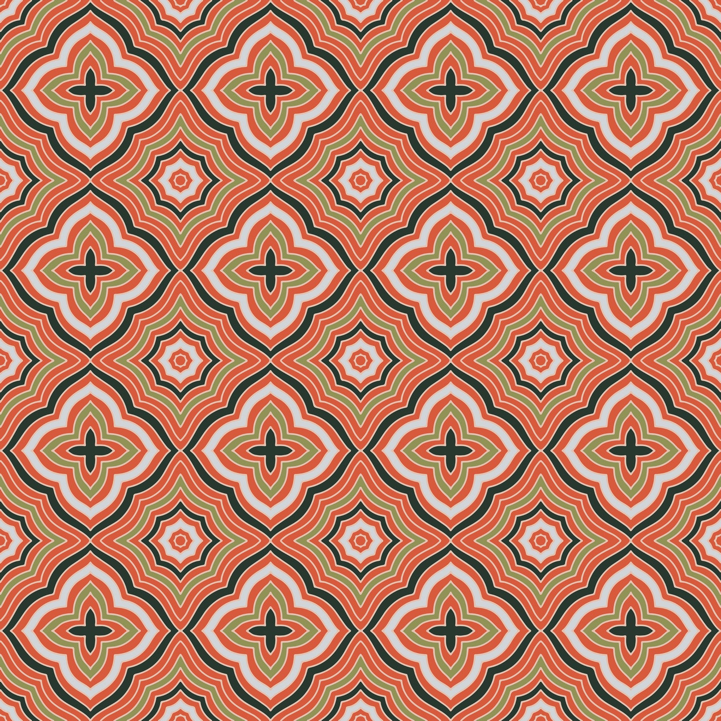 Orange Diamond Trippy Pattern Self Adhesive Vinyl