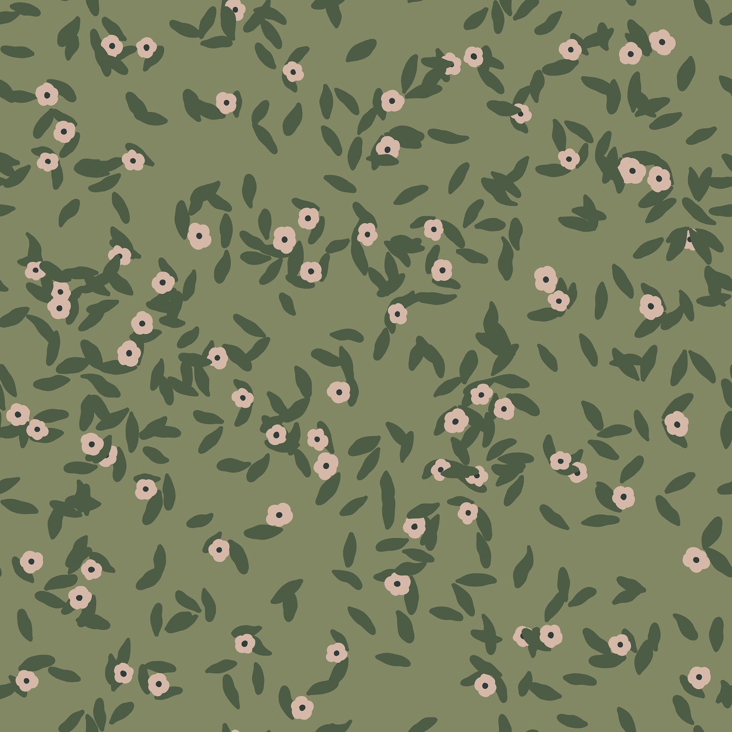 Sage Green Mini Flower Buds Vinyl Furniture Wrap