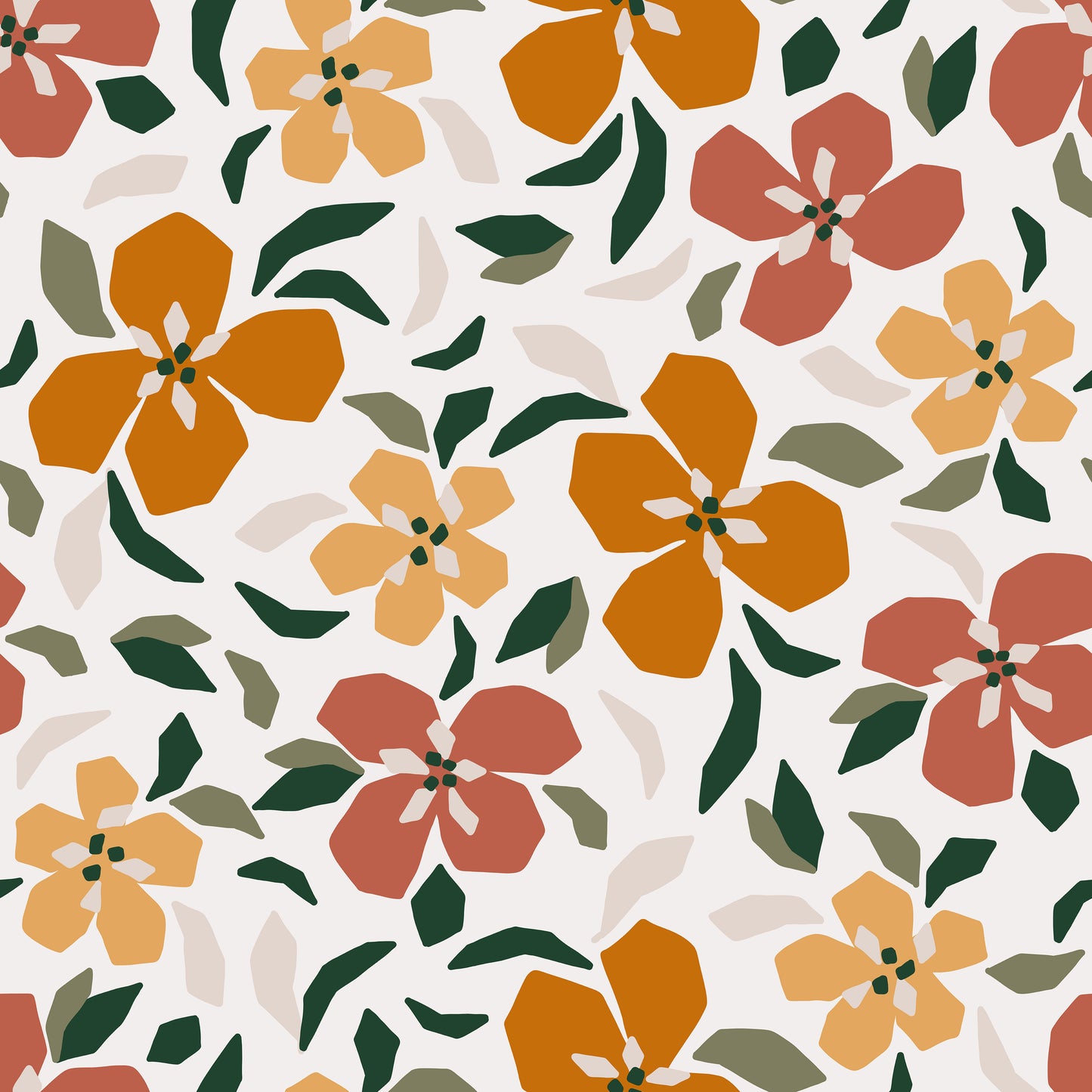 Burnt Orange Pansy Flowers Self Adhesive Vinyl