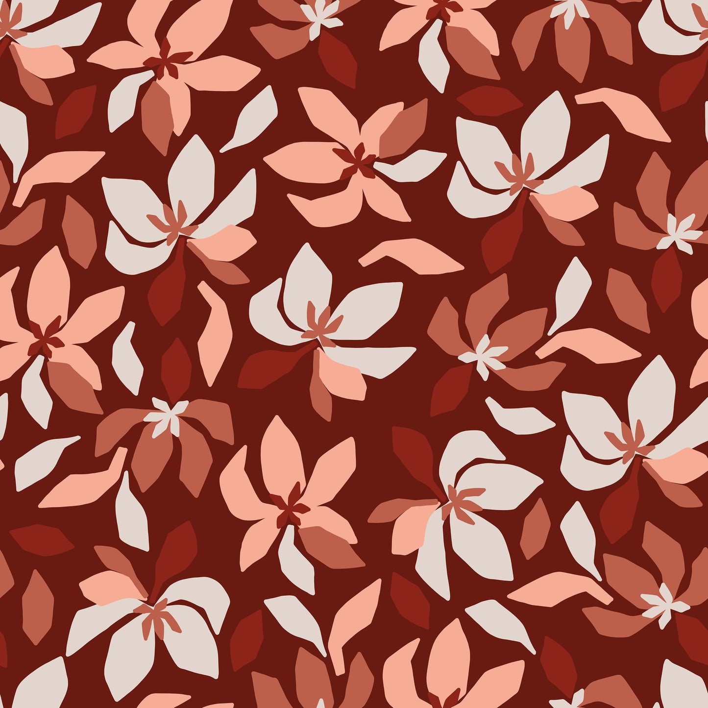 Red Poinsettia Flowers Self Adhesive Vinyl