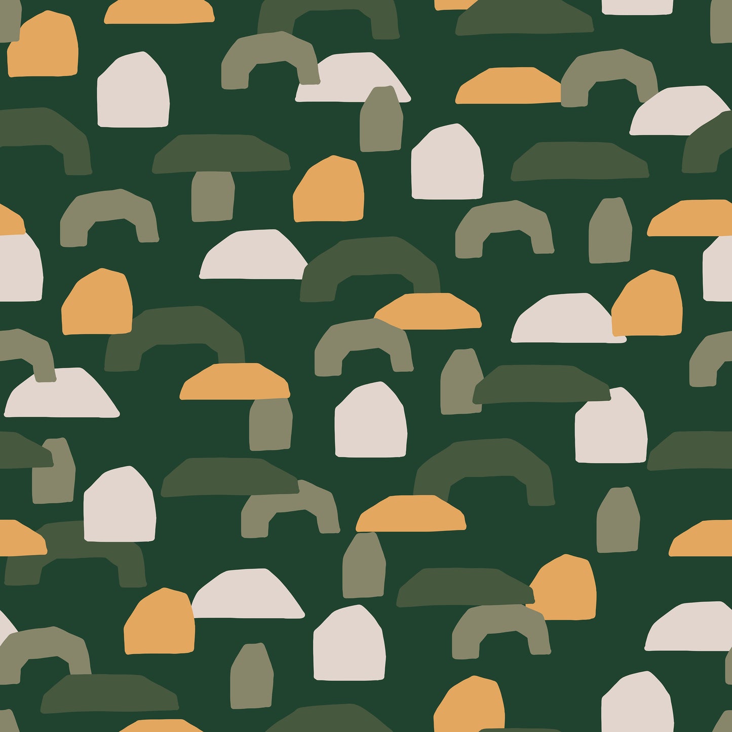 Green Abstract Shapes Vinyl Furniture Sticker