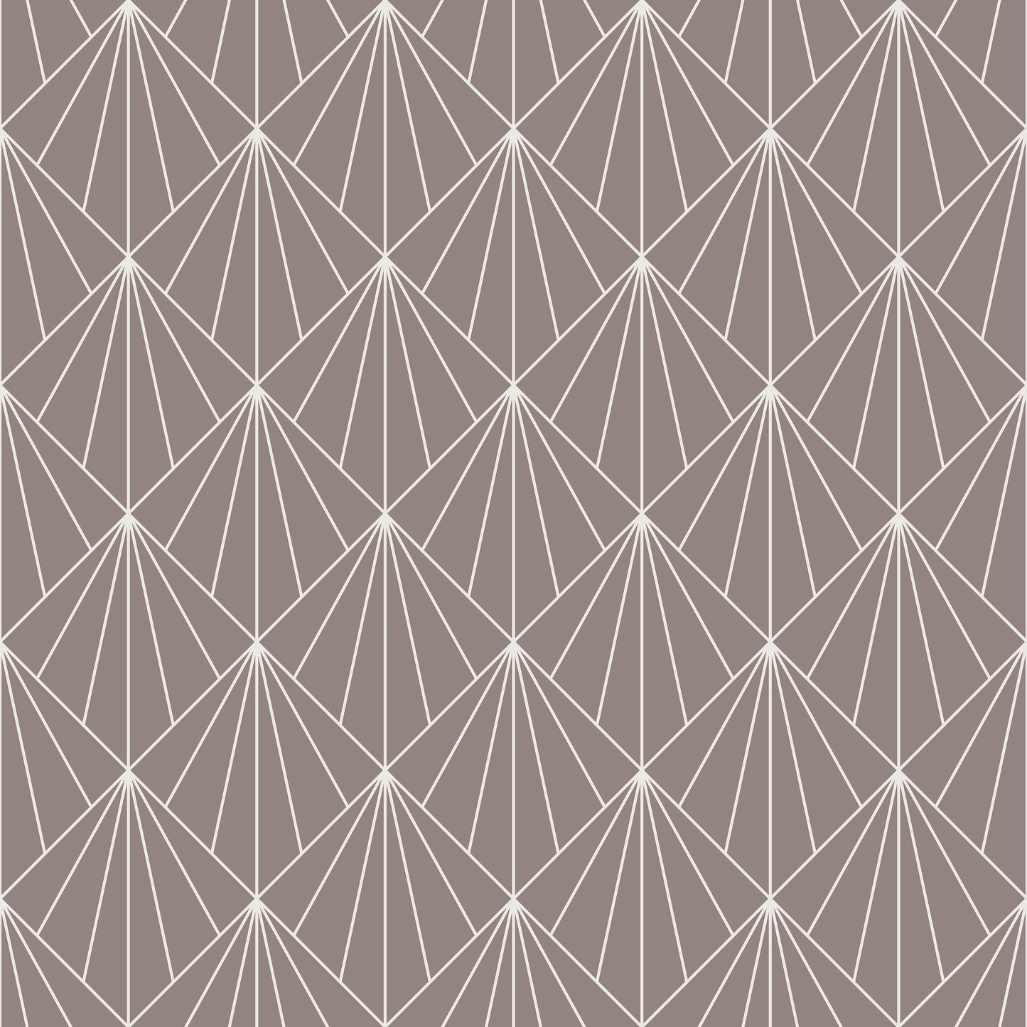 Taupe Art Deco Fans Self Adhesive Vinyl