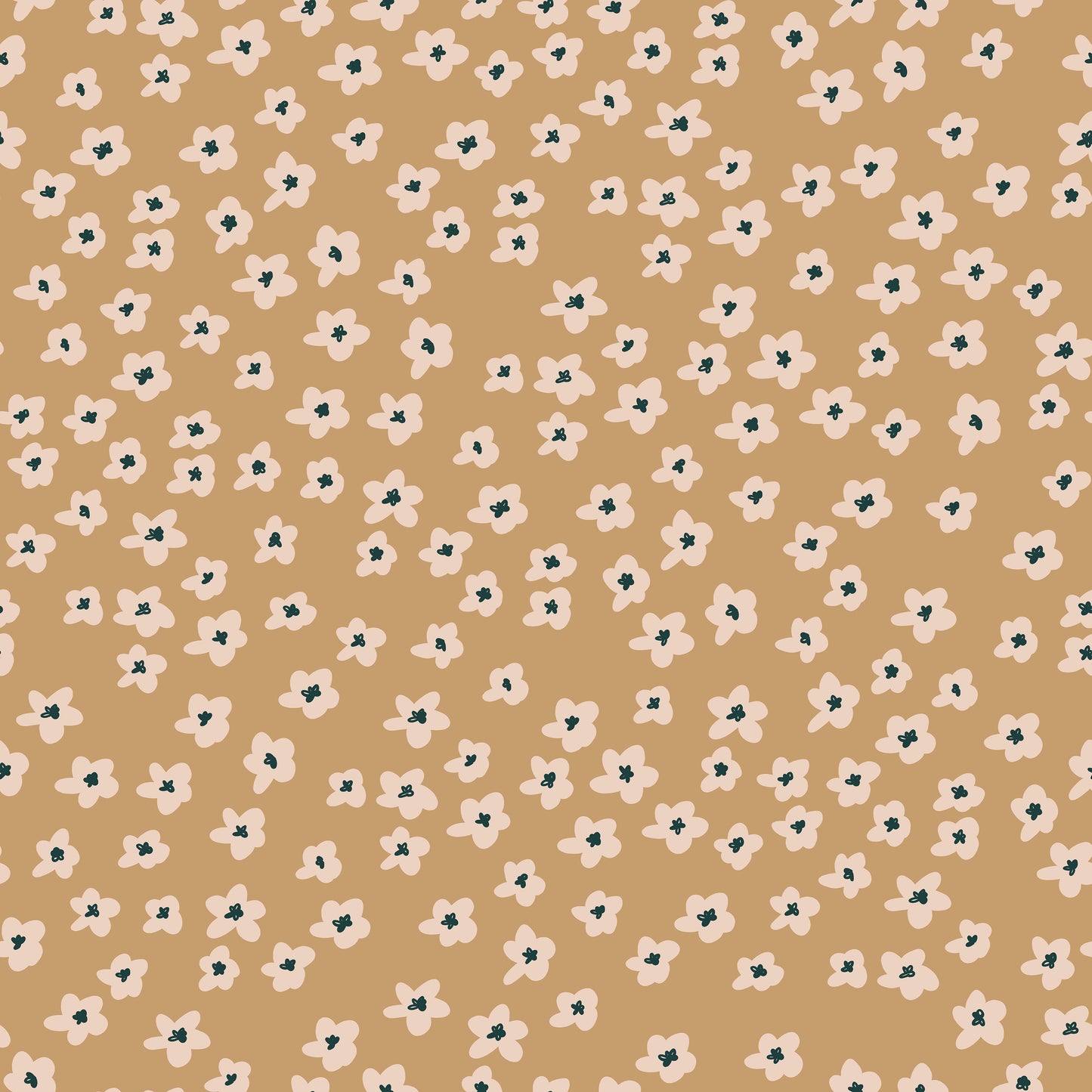 Beige Ditsy Daisies Vinyl Furniture Sticker