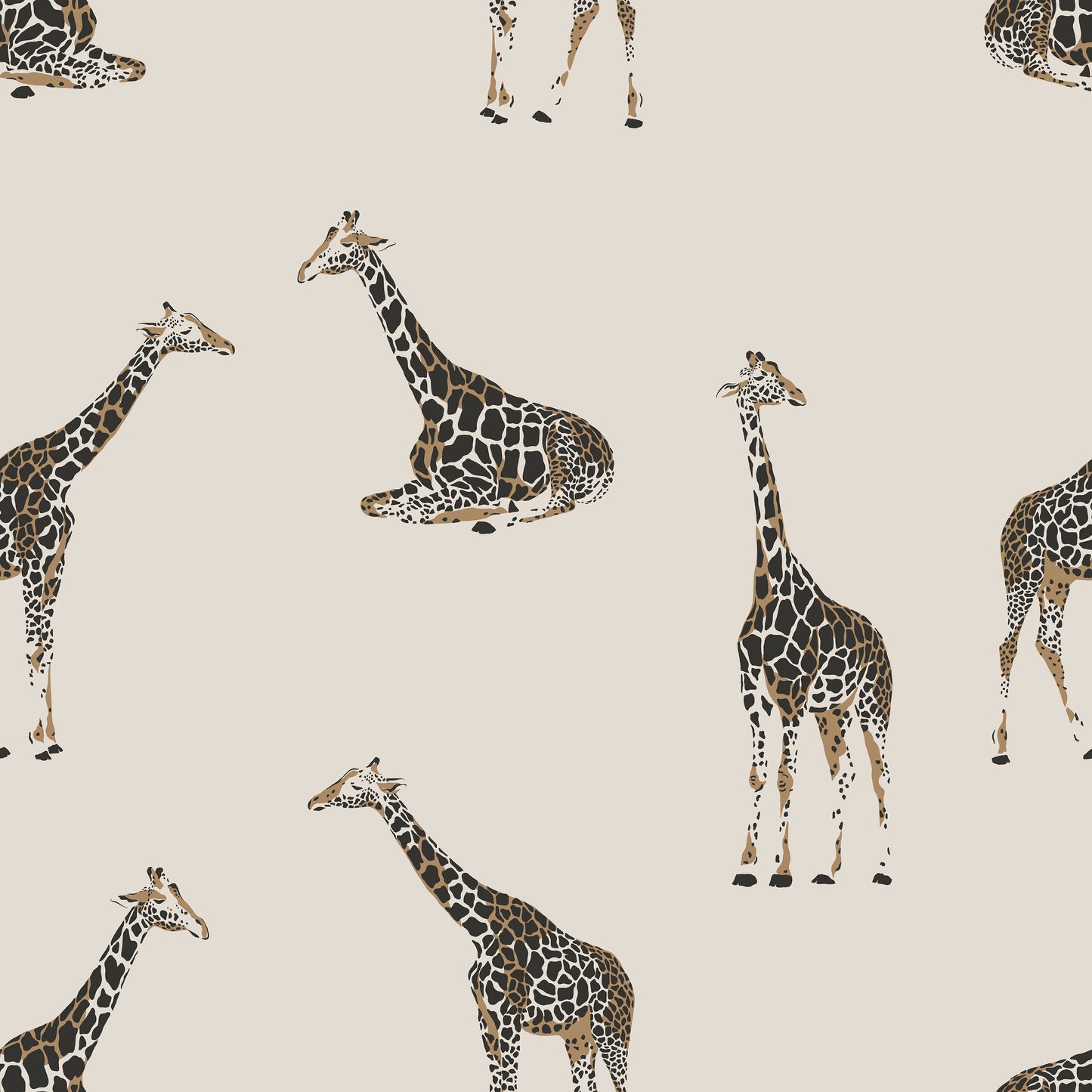 Safari Giraffes Vinyl Furniture Sticker