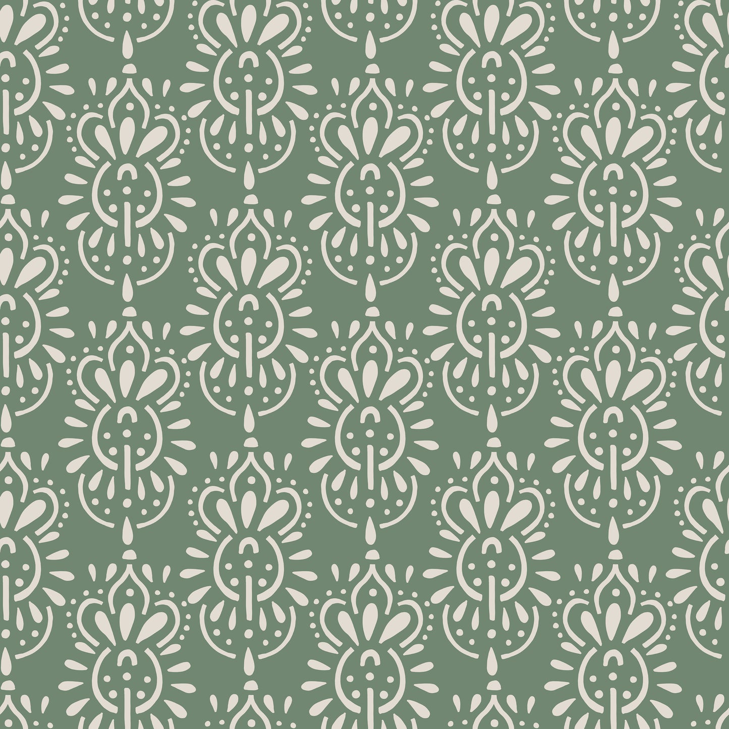 Mint Green & Cream Mandala Art Self Adhesive Vinyl