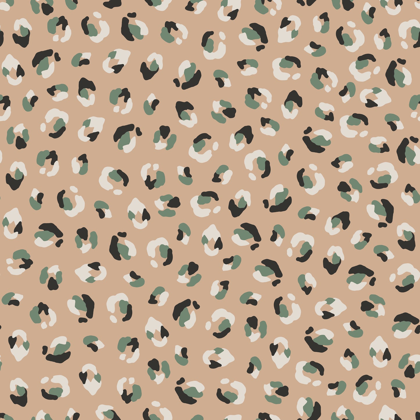 Safari Khaki Leopard Print Jungle Self Adhesive Vinyl