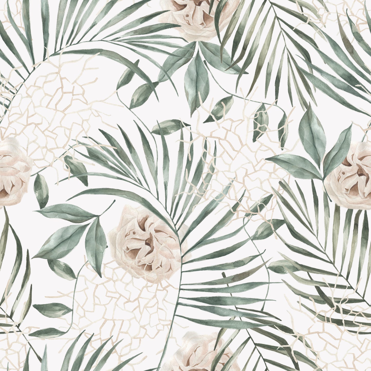 Fern Leaf Flowers Self Adhesive Vinyl