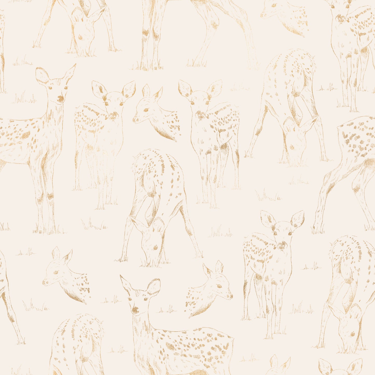 Pale Beige Deer Outlines Self Adhesive Vinyl